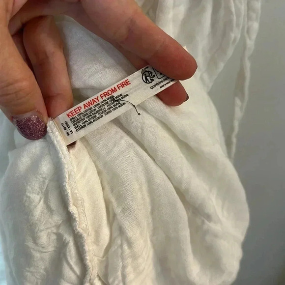 Anthropoloige Women's Gauzey White Dress Coverup Beach Sz S/M - Picture 4 of 6